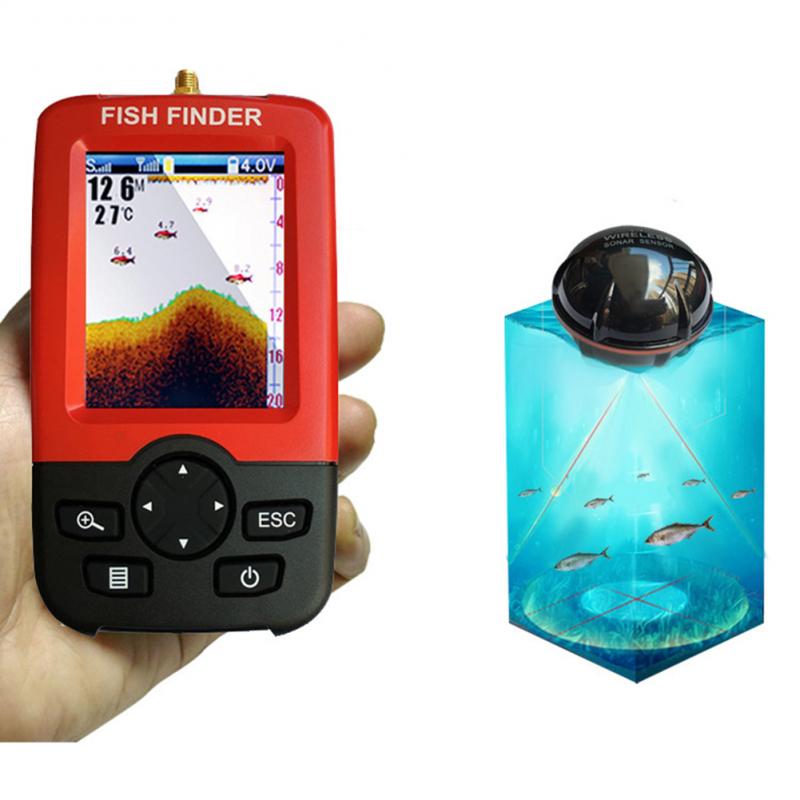 Fishing Depth Finder - Draagbare dieptemeter met 100M sonarsensor, draadloze