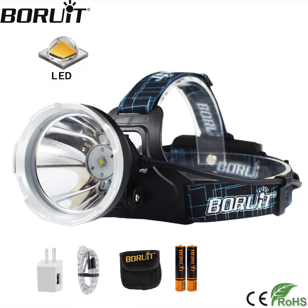 Fish Finder Charger - Boruit B10 Led Superheldere Koplamp 3000lm