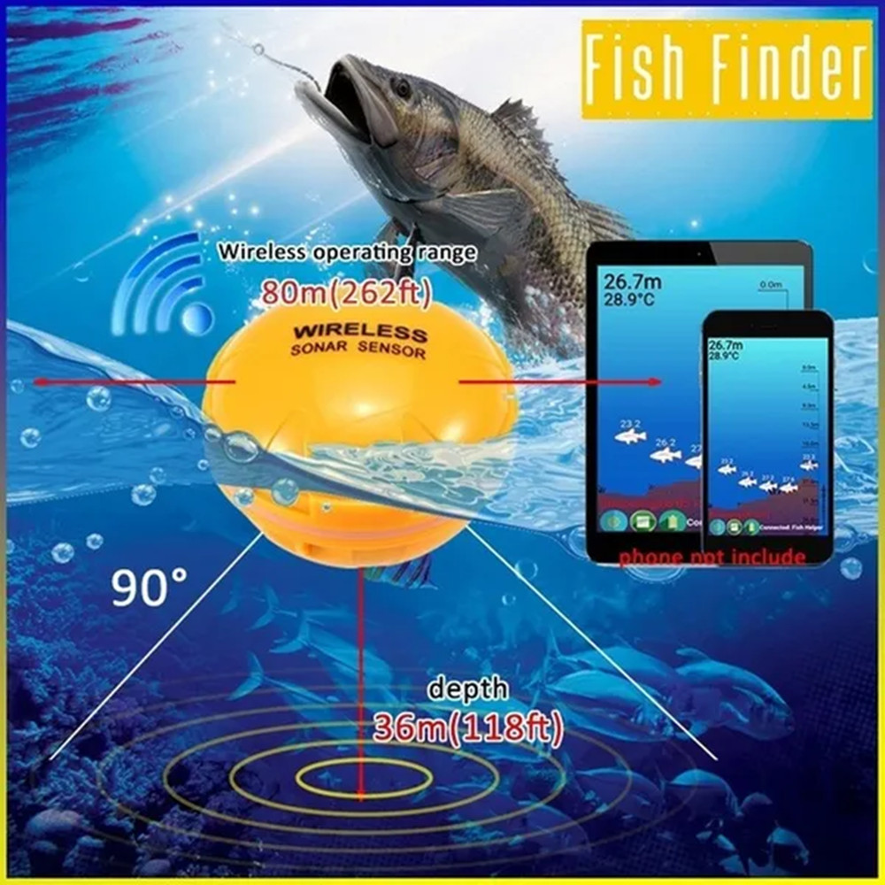 PUPOPAN 100M Gloednieuwe Smart - Fish Finder Transducer recensie en prijs