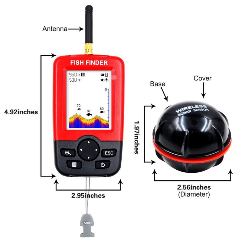 Draagbare dieptemeter met 100M - Fishing Depth Finder recensie en prijs